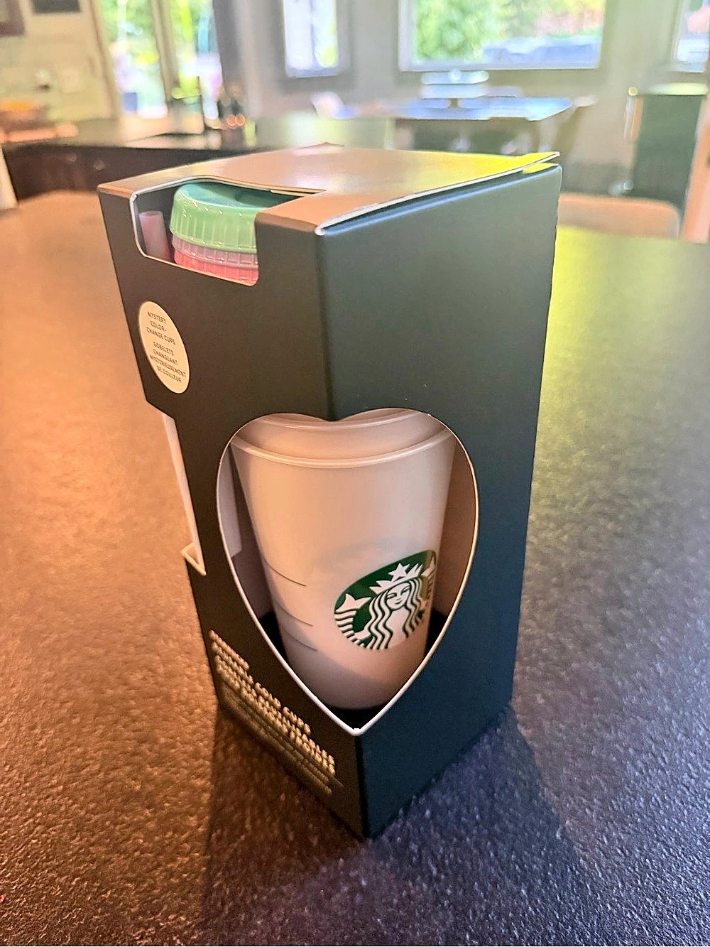 Starbucks Mystery Color Change Reusable Cold Cups 5-Pack! Pastel straws